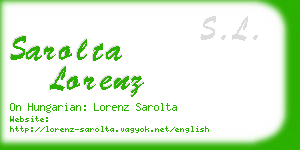 sarolta lorenz business card